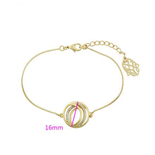 Charger l&#39;image dans la galerie, 14 K Gold Plated bracelet with white zirconium - BIJUNET
