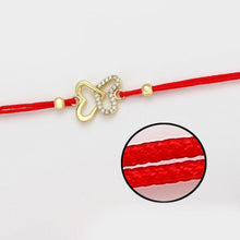 Load image into Gallery viewer, 14 K Gold Plated butterfly bracelet with white zirconium - BIJUNET
