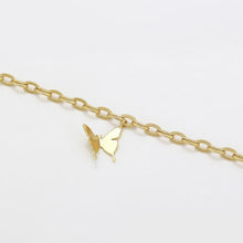 Load image into Gallery viewer, 14 K Gold Plated butterfly chain anklet - BIJUNET
