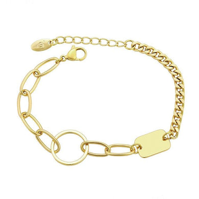 14 K Gold Plated chain bracelet - BIJUNET
