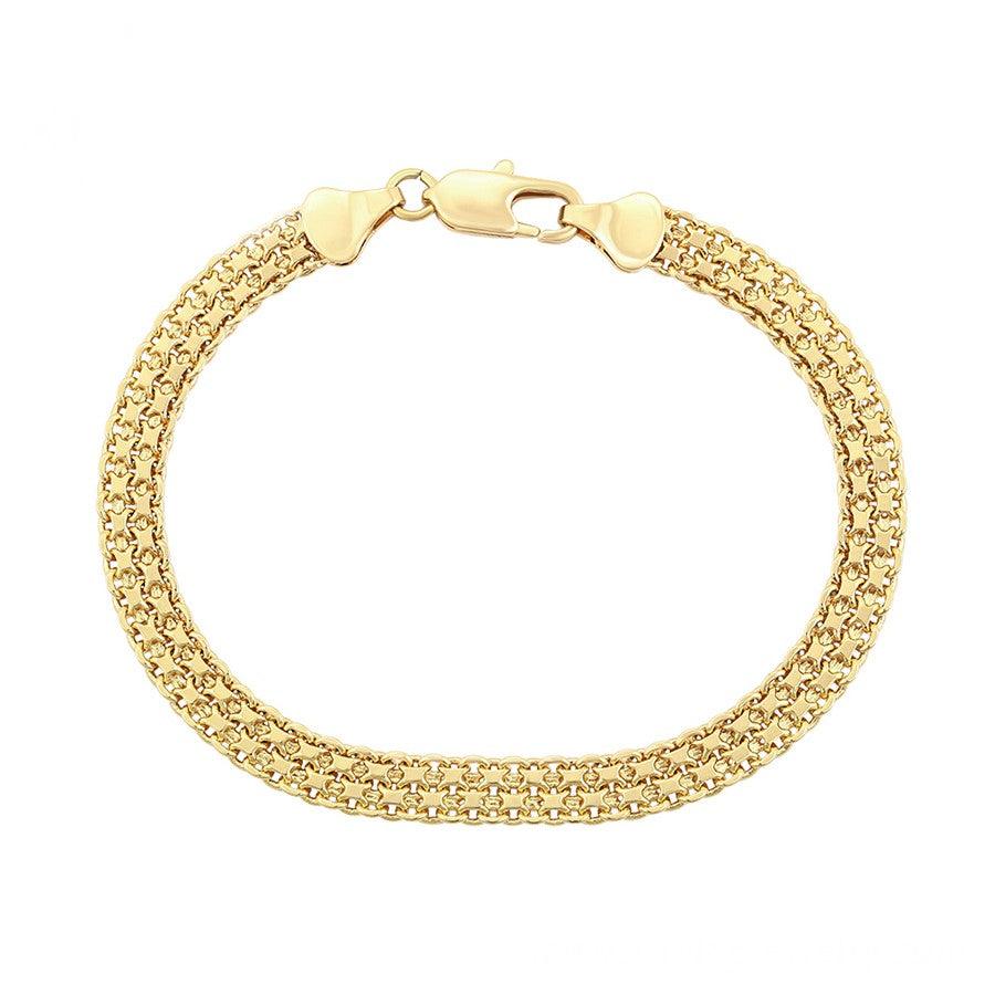 14 K Gold Plated chain bracelet - BIJUNET