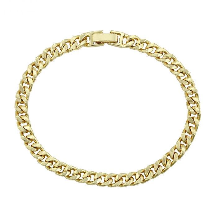 14 K Gold Plated chain bracelet - BIJUNET