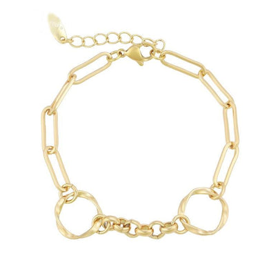 14 K Gold Plated chain bracelet - BIJUNET