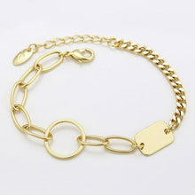 Cargar imagen en el visor de la galería, 14 K Gold Plated chain bracelet - BIJUNET
