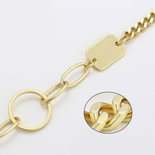 Load image into Gallery viewer, 14 K Gold Plated chain bracelet - BIJUNET
