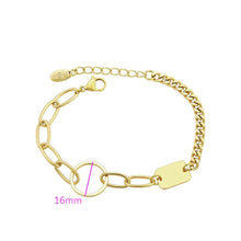 Charger l&#39;image dans la galerie, 14 K Gold Plated chain bracelet - BIJUNET
