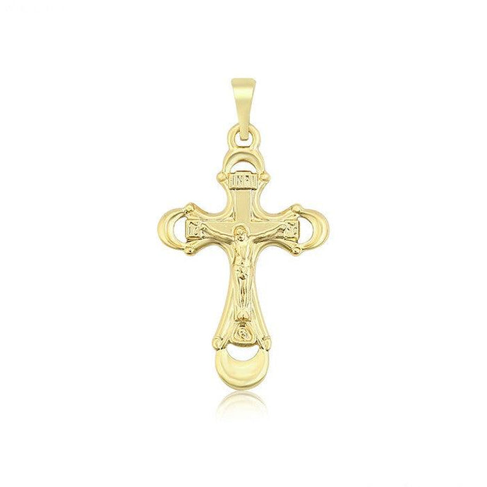14 K Gold Plated cross pendant - BIJUNET