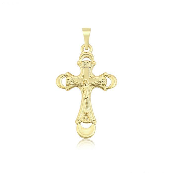 14 K Gold Plated cross pendant - BIJUNET