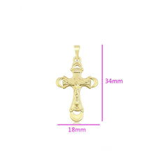 Load image into Gallery viewer, 14 K Gold Plated cross pendant - BIJUNET
