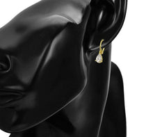 Load image into Gallery viewer, 14 K Gold Plated earrings with white zirconium - BIJUNET
