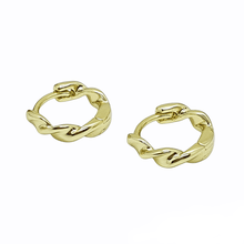 Load image into Gallery viewer, 14 K Gold Plated earrings with white zirconium - BIJUNET

