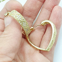 Cargar imagen en el visor de la galería, 14 K Gold Plated earrings with white zirconium - BIJUNET
