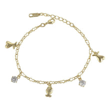 Load image into Gallery viewer, 14 K Gold Plated fish bracelet with white zirconium - BIJUNET
