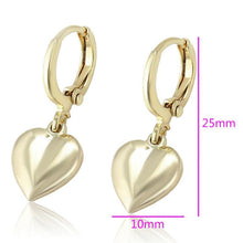 Load image into Gallery viewer, 14 K Gold Plated heart earrings - BIJUNET
