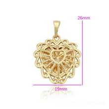 Load image into Gallery viewer, 14 K Gold Plated Heart Locket pendant - BIJUNET
