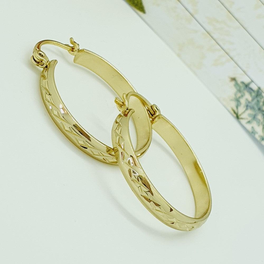 14 K Gold Plated hoop earrings - BIJUNET