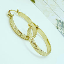 Cargar imagen en el visor de la galería, 14 K Gold Plated hoop earrings - BIJUNET
