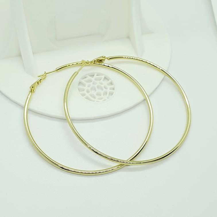 14 K Gold Plated Hoops earrings - BIJUNET