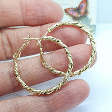 Charger l&#39;image dans la galerie, 14 K Gold Plated Hoops earrings - BIJUNET
