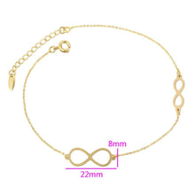Cargar imagen en el visor de la galería, 14 K Gold Plated infinity bracelet - BIJUNET
