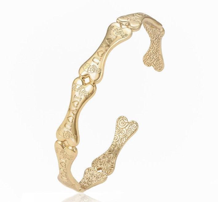 14 K Gold Plated LOVE bracelet - BIJUNET