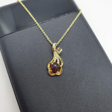 Load image into Gallery viewer, 14 K Gold Plated pendant with coloured zirconium - BIJUNET

