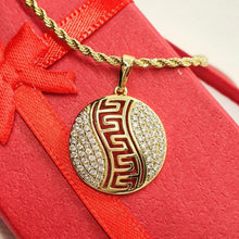 Charger l&#39;image dans la galerie, 14 K Gold Plated pendant with white zirconium - BIJUNET
