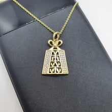 Charger l&#39;image dans la galerie, 14 K Gold Plated pendant with white zirconium - BIJUNET
