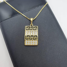 Load image into Gallery viewer, 14 K Gold Plated pendant with white zirconium - BIJUNET

