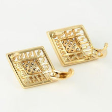 Cargar imagen en el visor de la galería, 14 K Gold Plated ring and earrings set with white zirconium - BIJUNET
