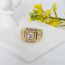 Charger l&#39;image dans la galerie, 14 K Gold Plated ring with white zirconium - BIJUNET
