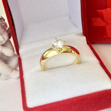 Load image into Gallery viewer, 14 K Gold Plated ring with white zirconium - BIJUNET
