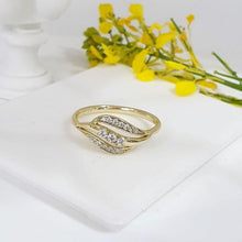 Cargar imagen en el visor de la galería, 14 K Gold Plated ring with white zirconium - BIJUNET
