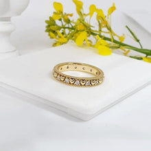 Cargar imagen en el visor de la galería, 14 K Gold Plated ring with white zirconium - BIJUNET
