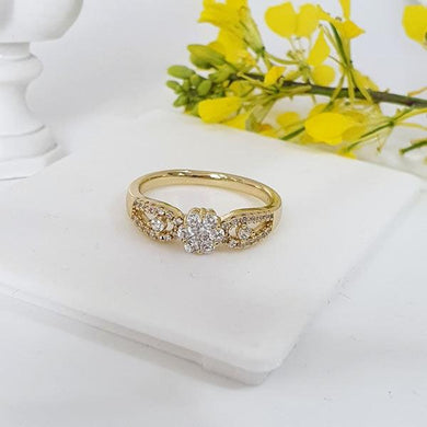 14 K Gold Plated ring with white zirconium - BIJUNET