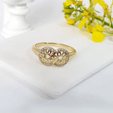 Load image into Gallery viewer, 14 K Gold Plated ring with white zirconium - BIJUNET
