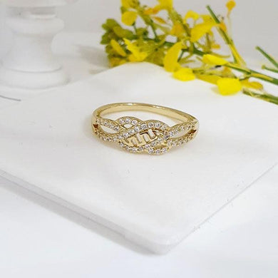 14 K Gold Plated ring with white zirconium - BIJUNET