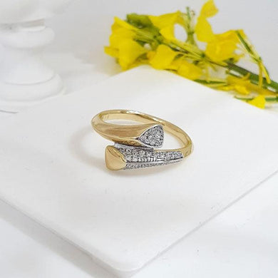 14 K Gold Plated ring with white zirconium - BIJUNET