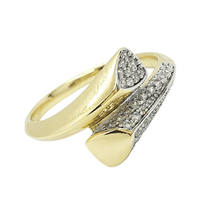 Charger l&#39;image dans la galerie, 14 K Gold Plated ring with white zirconium - BIJUNET
