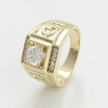 Charger l&#39;image dans la galerie, 14 K Gold Plated ring with white zirconium - BIJUNET
