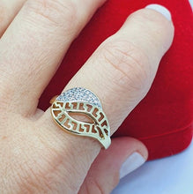 Charger l&#39;image dans la galerie, 14 K Gold Plated ring with white zirconium - BIJUNET
