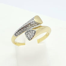 Charger l&#39;image dans la galerie, 14 K Gold Plated ring with white zirconium - BIJUNET
