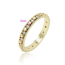 Load image into Gallery viewer, 14 K Gold Plated ring with white zirconium - BIJUNET

