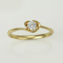 Charger l&#39;image dans la galerie, 14 K Gold Plated ring with white zirconium - BIJUNET
