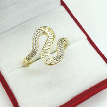 Charger l&#39;image dans la galerie, 14 K Gold Plated ring with white zirconium - BIJUNET
