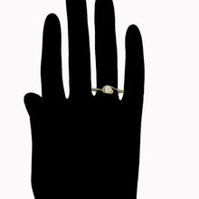 Charger l&#39;image dans la galerie, 14 K Gold Plated ring with white zirconium - BIJUNET
