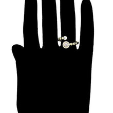 Load image into Gallery viewer, 14 K Gold Plated ring with white zirconium - BIJUNET
