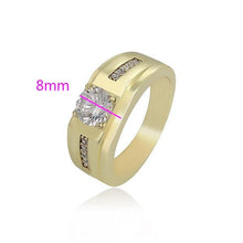 Load image into Gallery viewer, 14 K Gold Plated ring with white zirconium - BIJUNET

