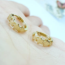 Load image into Gallery viewer, 14 K Gold Plated stars earrings - BIJUNET
