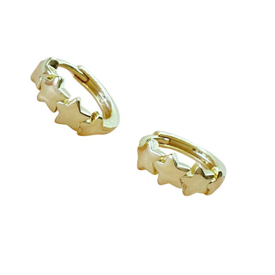 14 K Gold Plated stars earrings - BIJUNET